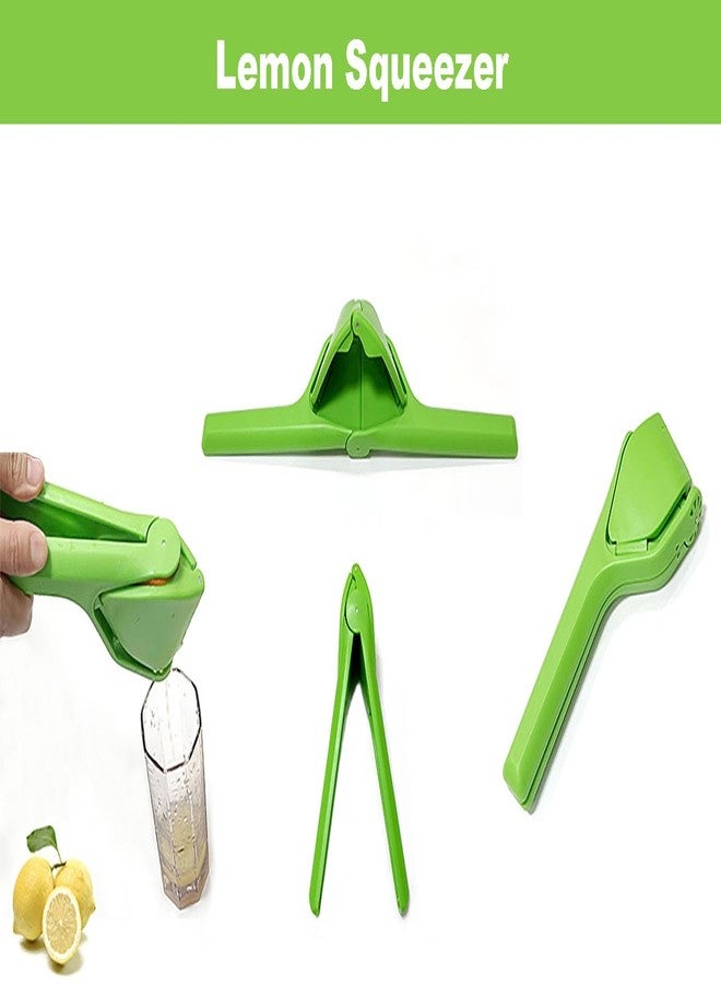 halteoly Lemon Press Squeezer, Citrus Manual Juicer, Effortless hand-held juicer squeezer, orange juice press, Folds Flat Design for Saving Space Storage (Green) - Image 4